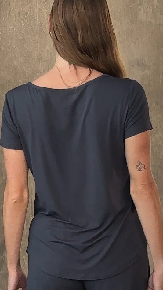 Women’s Bamboo Lounge Set - Lounge T-Shirt + Lounge Shorts