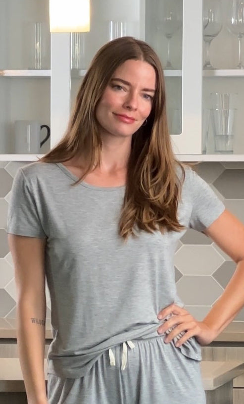 Women’s Bamboo Lounge Set - Lounge T-Shirt + Lounge Shorts